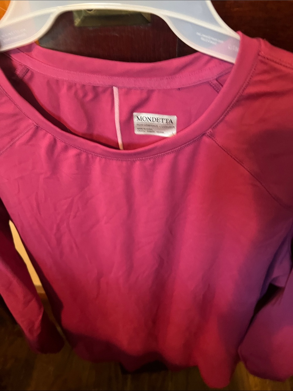 Mondetta Hot Pink Long Sleeve Performance Tee